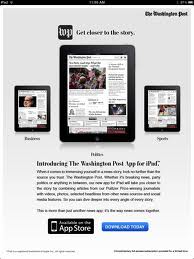 Ad for the Washington Post iPad App